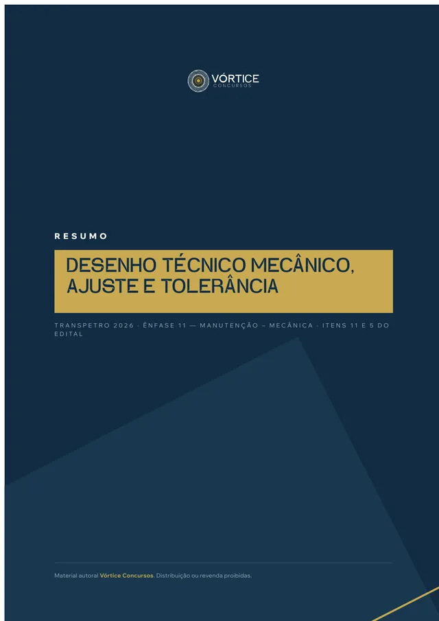 Capa do resumo 03, Desenho Técnico Mecânico, Ajuste e Tolerância